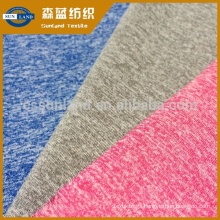 Cationic and polyester cotton-like feeling single jersey weft knitting textile for child sports wear